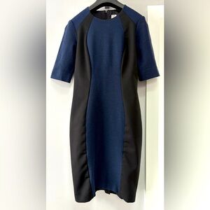 TRISTAN Blue and Black Knee-Length Dress